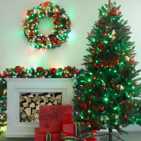 320 Frosted LED Connectable String Light - 6 Colour Options - Red+Green