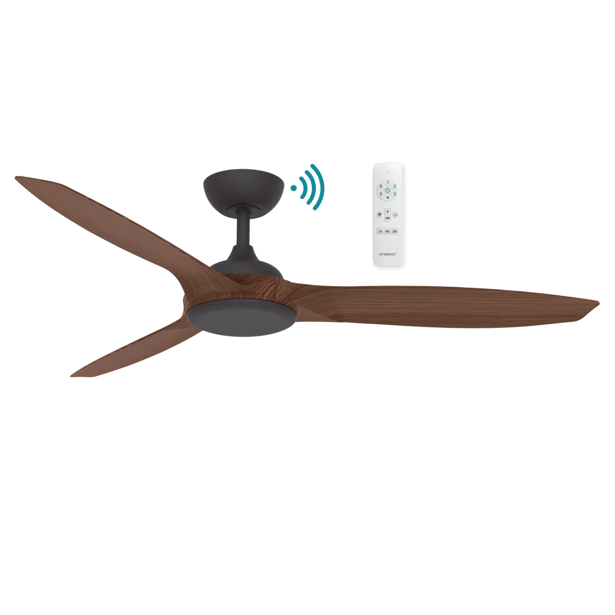 Newport DC 56″ Ceiling Fan - Timber Finish