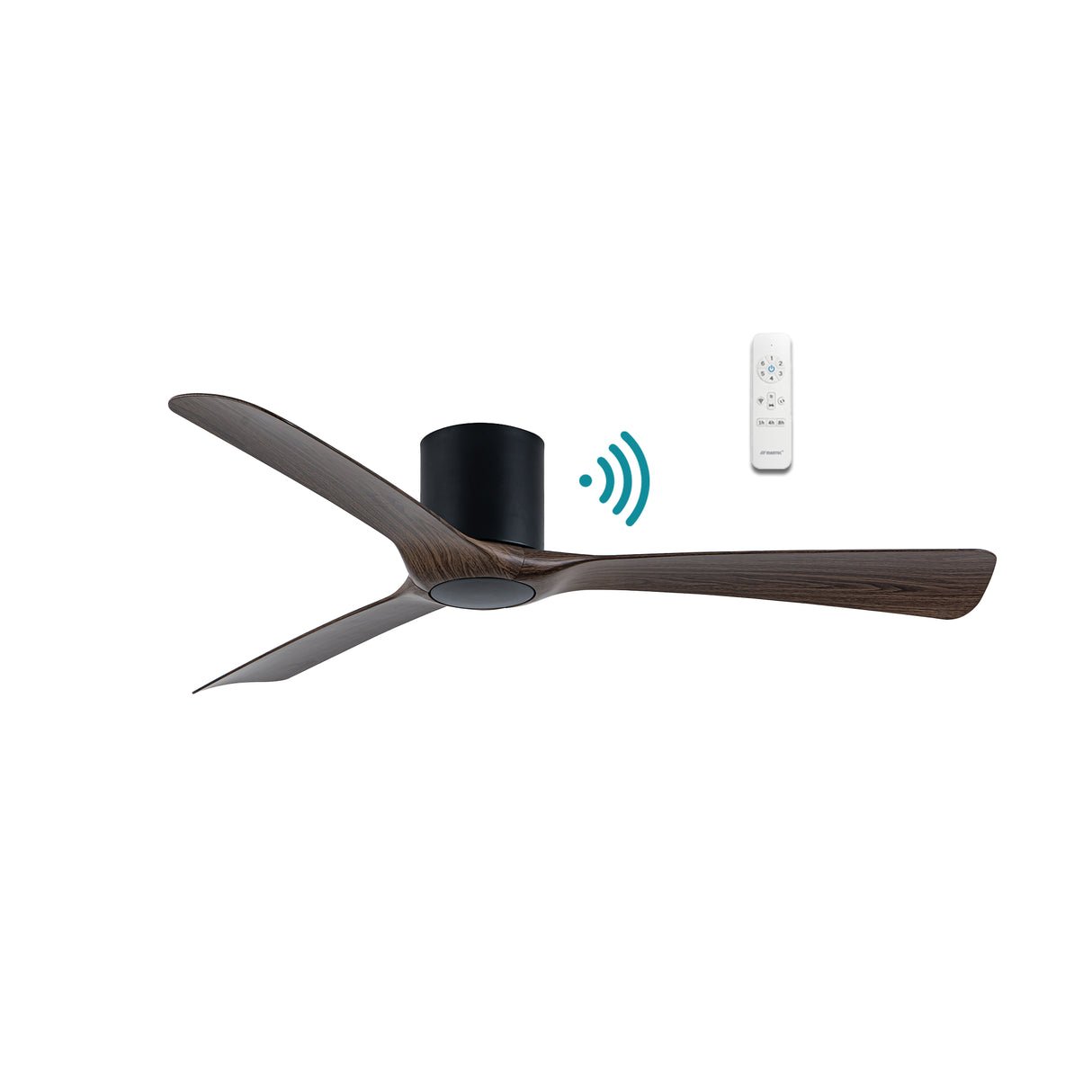 Fresno DC ceiling fan - Walnut Timber Finish
