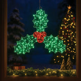 Outdoor Micr-LED Christmas Holly Berry Silhouette