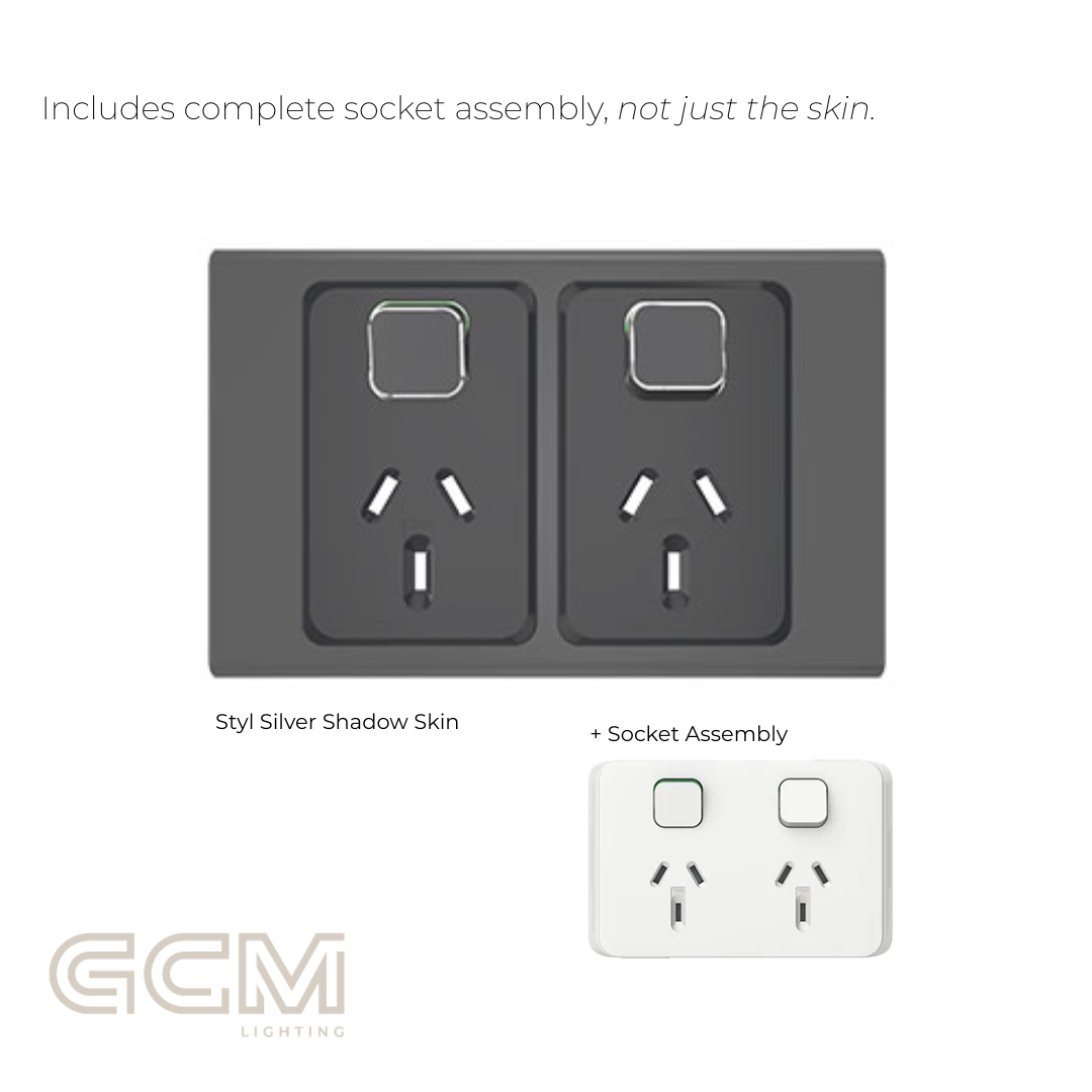 Iconic Socket Collection - Styl Silver Shadow
