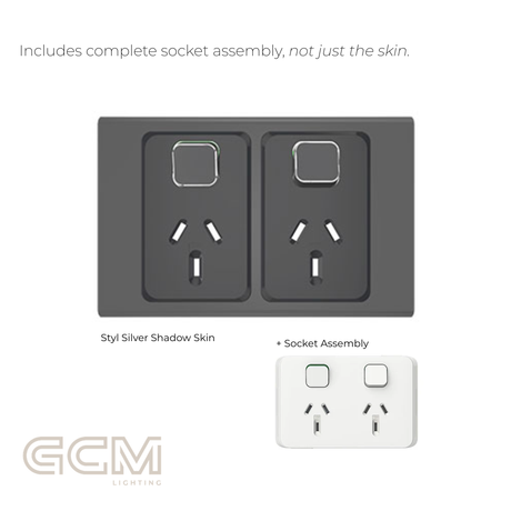 Iconic Socket Collection - Styl Silver Shadow