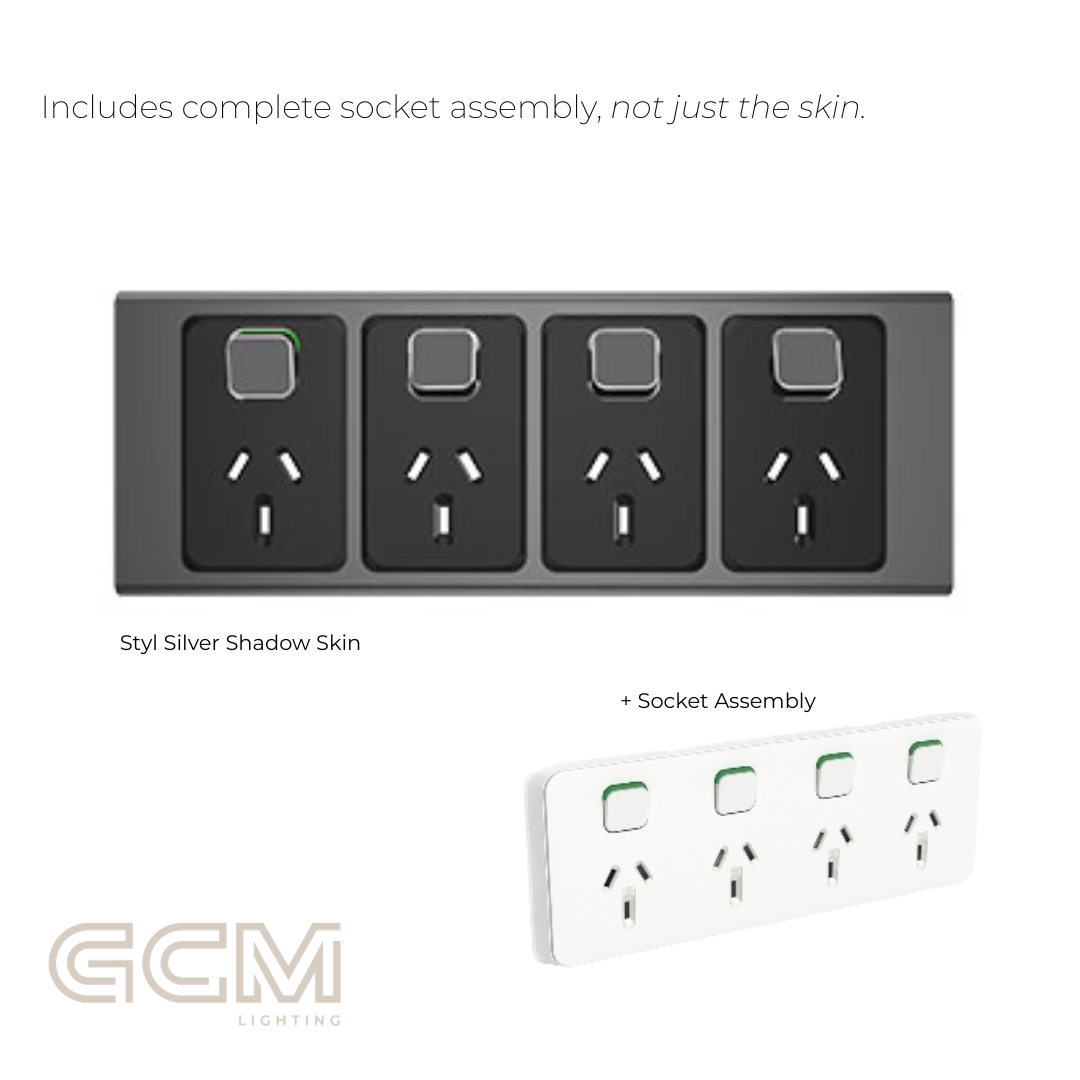 Iconic Socket Collection - Styl Silver Shadow