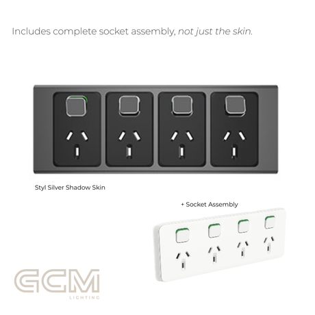 Iconic Socket Collection - Styl Silver Shadow