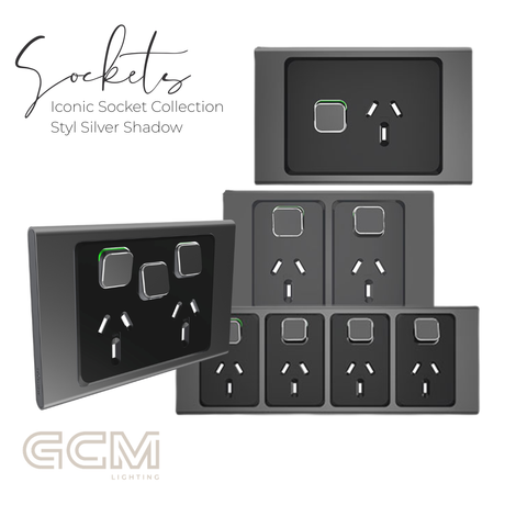 Iconic Socket Collection - Styl Silver Shadow