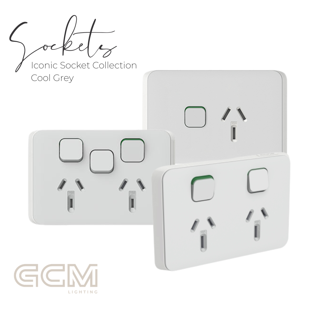 Iconic Socket Collection - Cool Grey