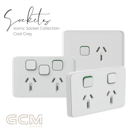Iconic Socket Collection - Cool Grey