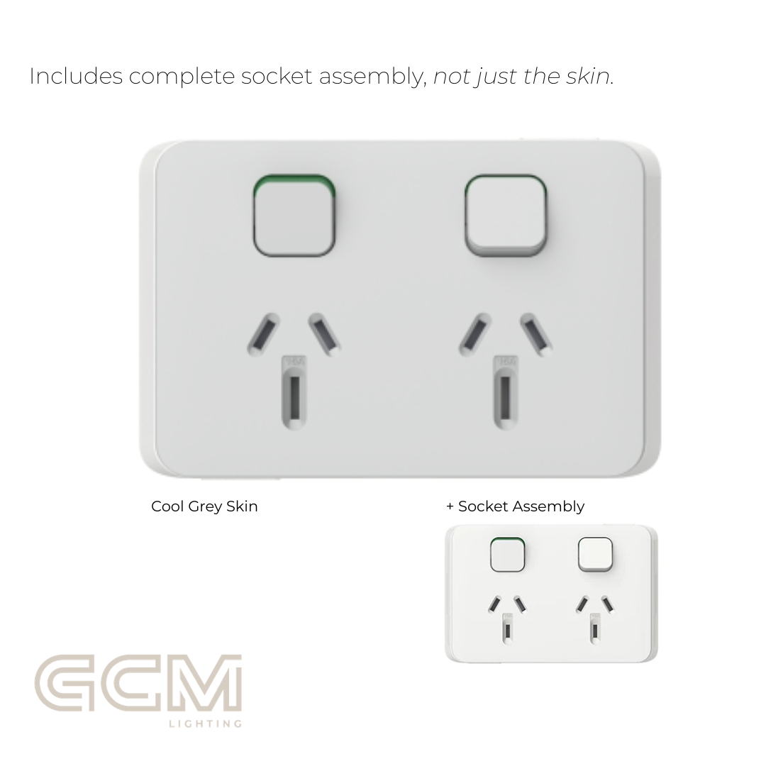 Iconic Socket Collection - Cool Grey