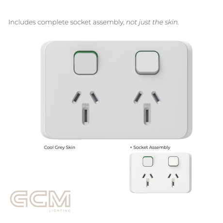 Iconic Socket Collection - Cool Grey