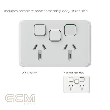 Iconic Socket Collection - Cool Grey