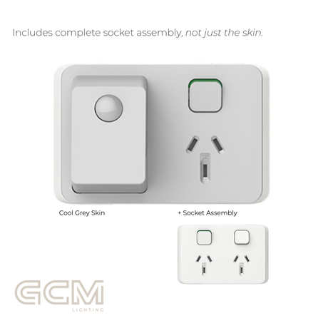 Iconic Socket Collection - Cool Grey