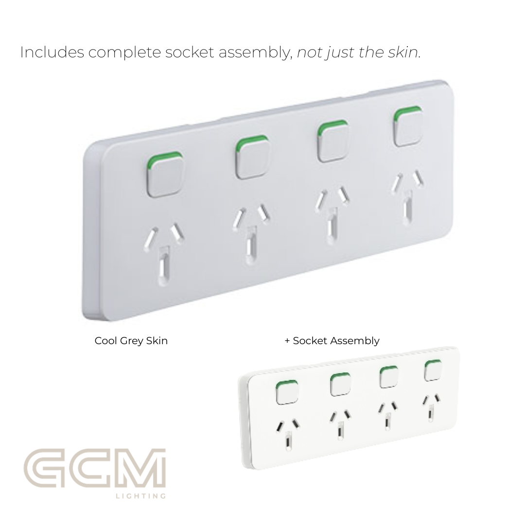 Iconic Socket Collection - Cool Grey