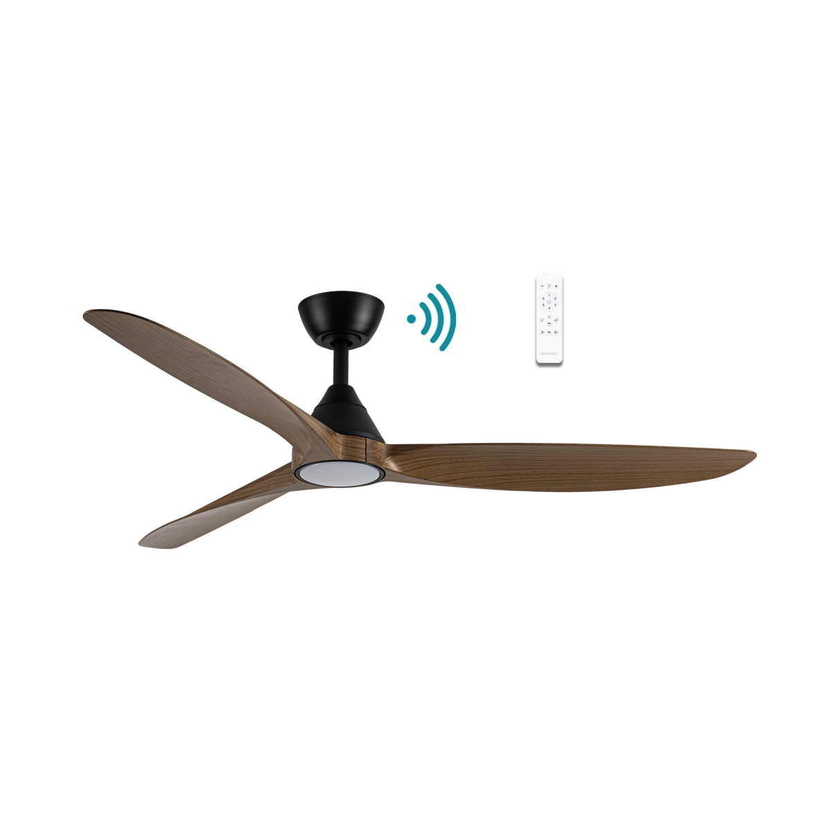 Seaforth DC ceiling fan - Teak Timber Finish
