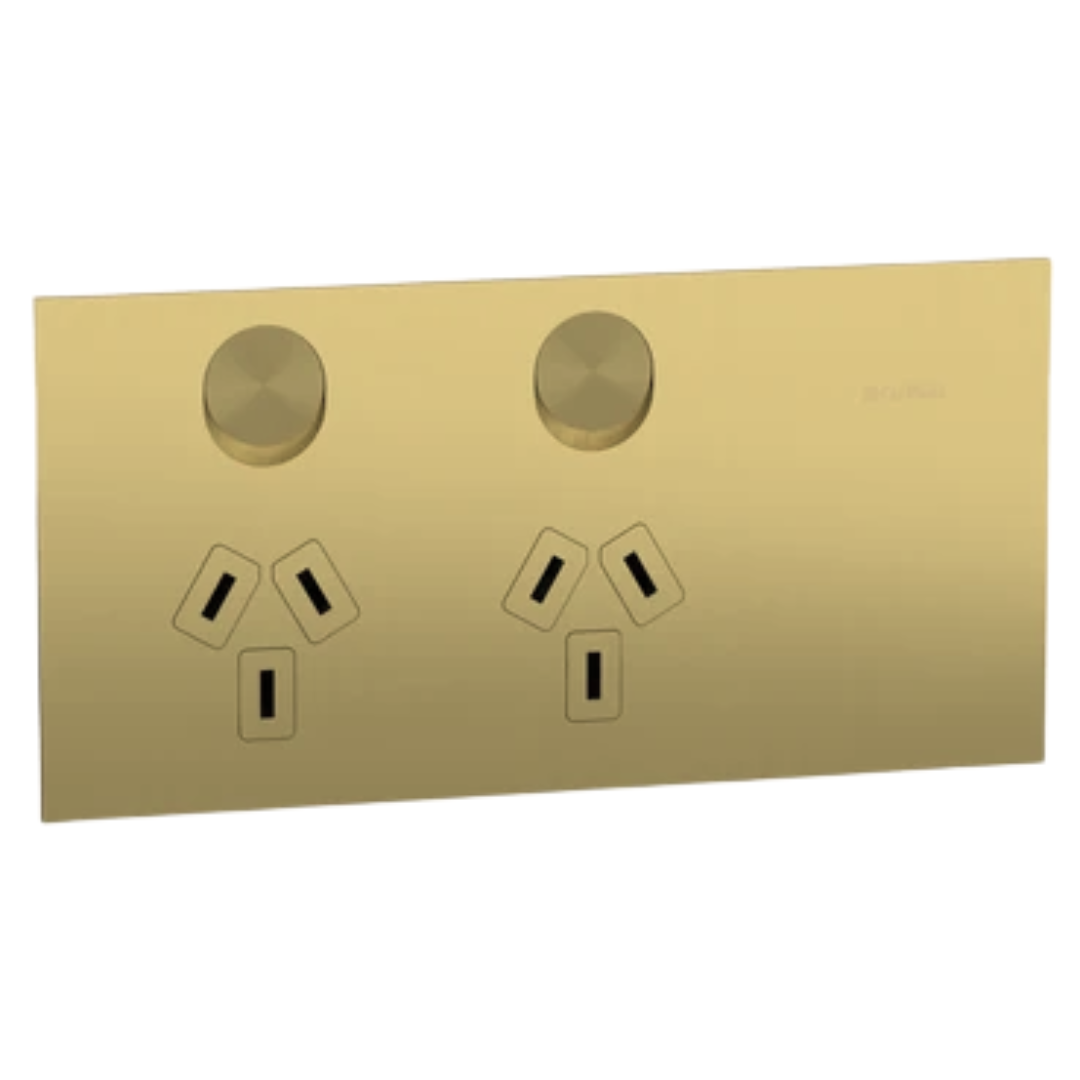 Solis T - Brushed Brass - Socket Collection