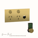 Solis T - Brushed Brass - Socket Collection