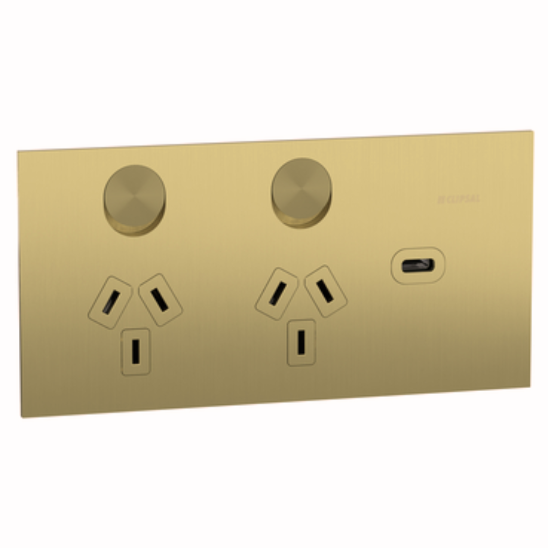 Solis T - Brushed Brass - Socket Collection
