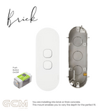 ZETR - 12 / Surface - Matte White Switch 1 - 4 Gang