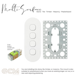 ZETR - 12 / Surface - Matte White Switch 1 - 4 Gang
