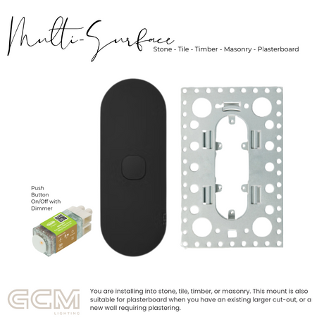 ZETR - 12 / Surface - Matte Black Switch 1 - 4 Gang