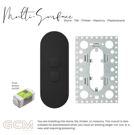 ZETR - 12 / Surface - Matte Black Switch 1 - 4 Gang