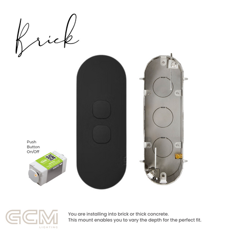 ZETR - 12 / Surface - Matte Black Switch 1 - 4 Gang