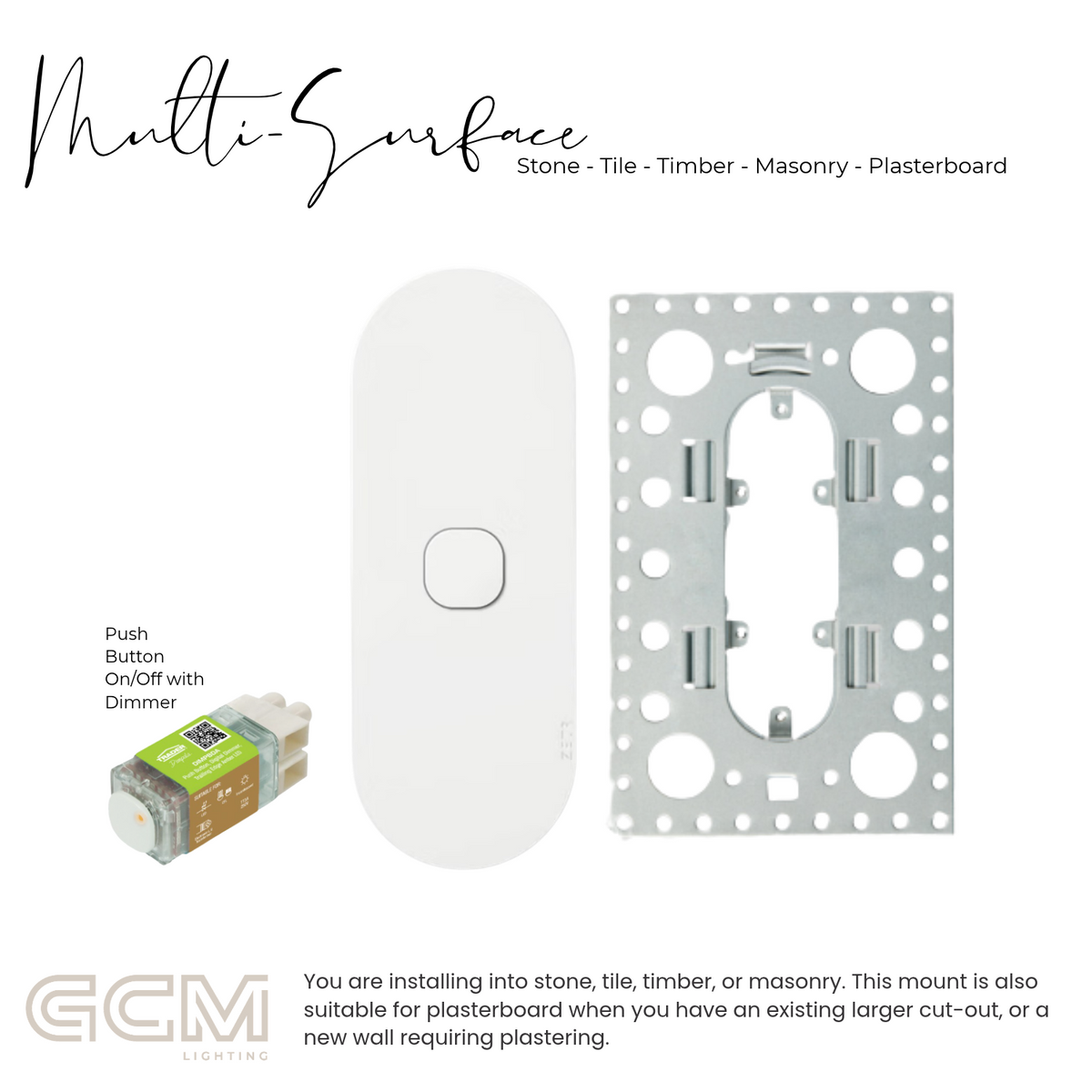 ZETR - 12 / Surface - Matte White Switch 1 - 4 Gang