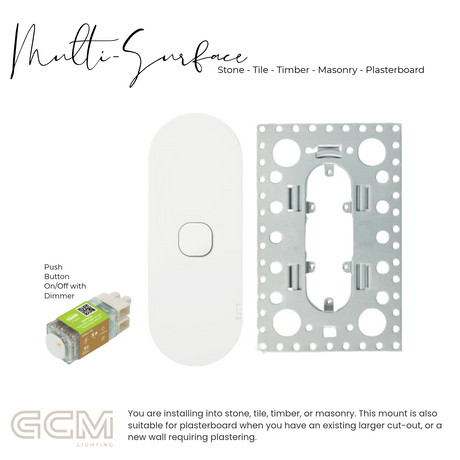 ZETR - 12 / Surface - Matte White Switch 1 - 4 Gang