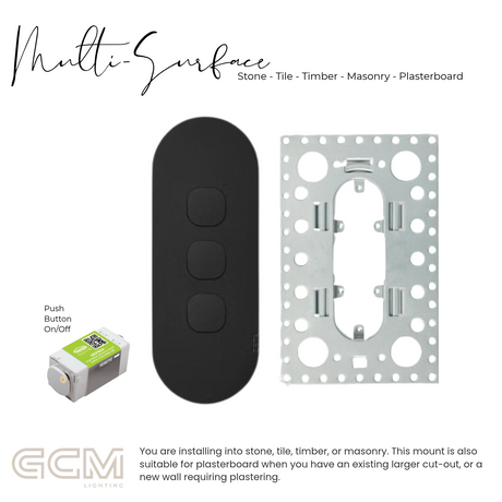 ZETR - 12 / Surface - Matte Black Switch 1 - 4 Gang