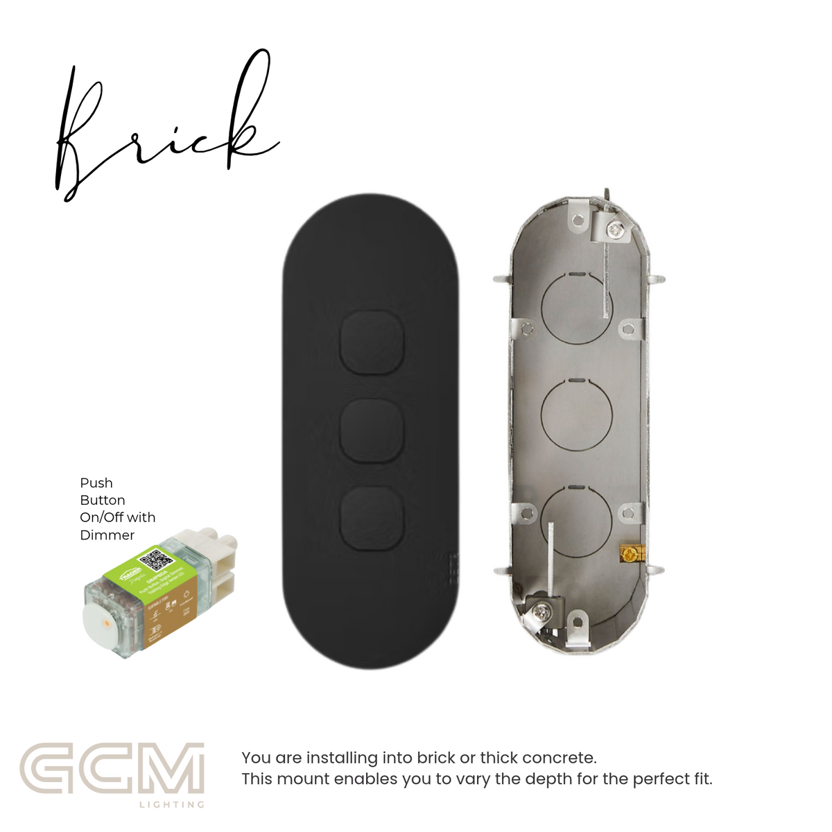 ZETR - 12 / Surface - Matte Black Switch 1 - 4 Gang