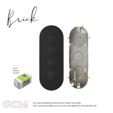 ZETR - 12 / Surface - Matte Black Switch 1 - 4 Gang