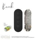 ZETR - 12 / Surface - Matte Black Switch 1 - 4 Gang