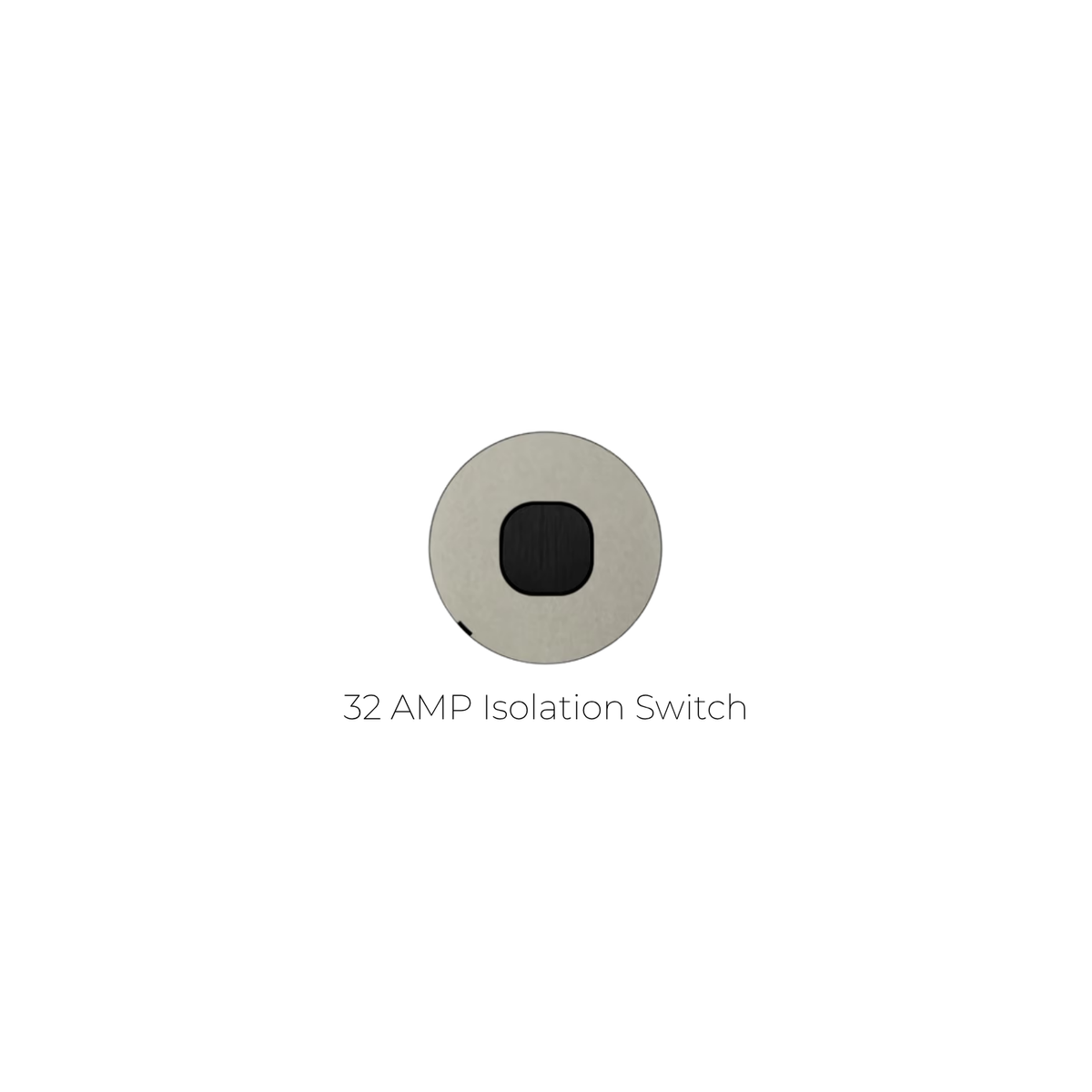 ZETR - 48 / Flush - Nickel & Black 1 Gang Isolation Switch