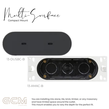 ZETR - 13 / Flush - Matte Black Dual USBC Module