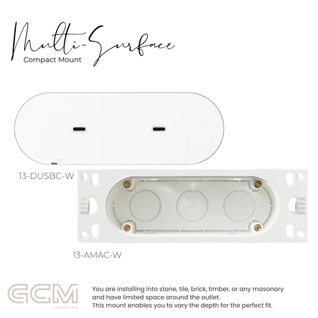 ZETR - 13 / Flush - Matte White Dual USBC Module