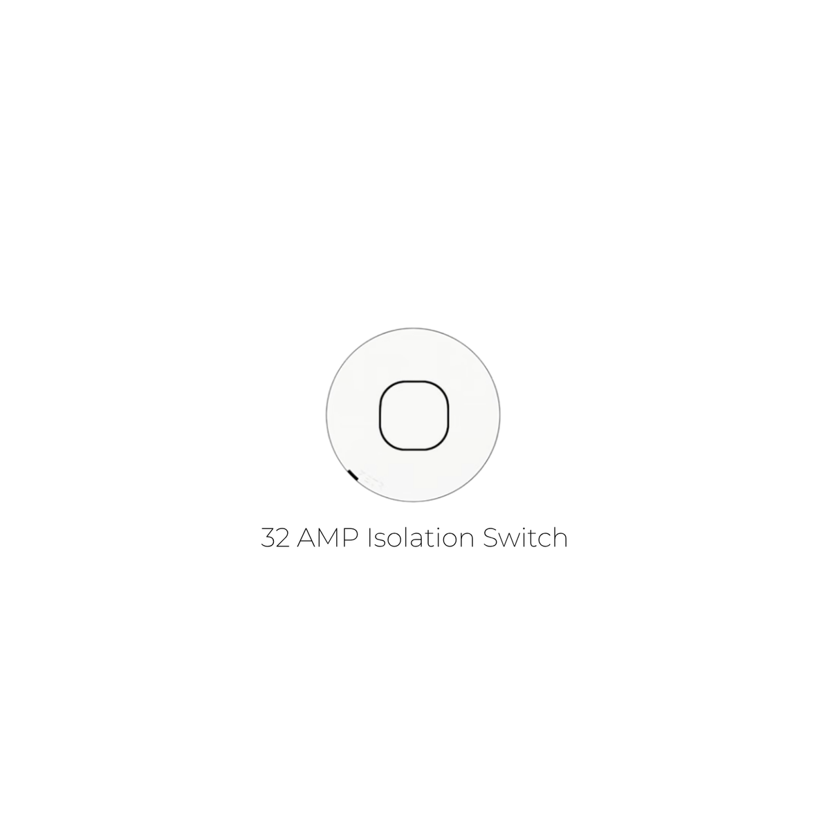 ZETR - 48 / Flush - Matte White 1 Gang Isolation Switch