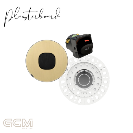 ZETR - 48 / Flush - Natural Brass & Black 1 Gang Isolation Switch
