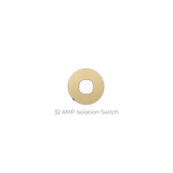 ZETR - 48 / Flush - Natural Brass & White 1 Gang Isolation Switch