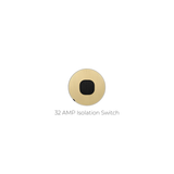 ZETR - 48 / Flush - Natural Brass & Black 1 Gang Isolation Switch