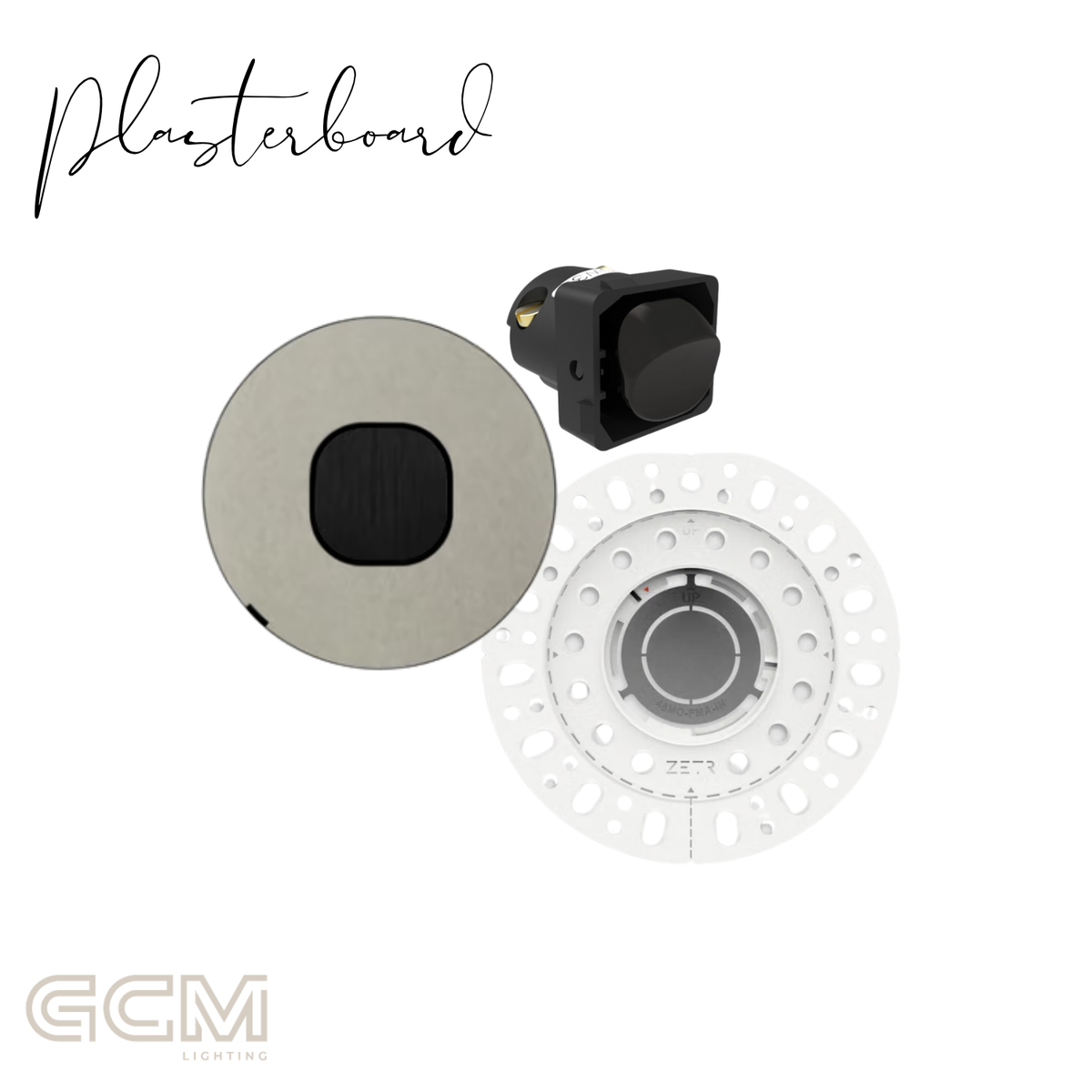 ZETR - 48 / Flush - Nickel & Black 1 Gang Isolation Switch