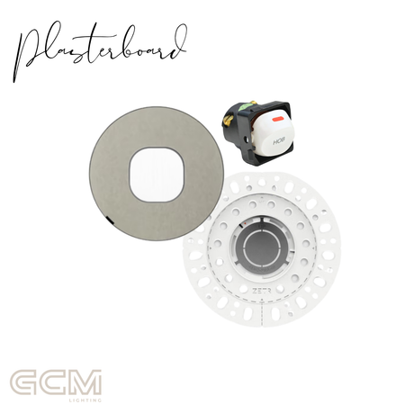 ZETR - 48 / Flush - Nickel & White 1 Gang Isolation Switch
