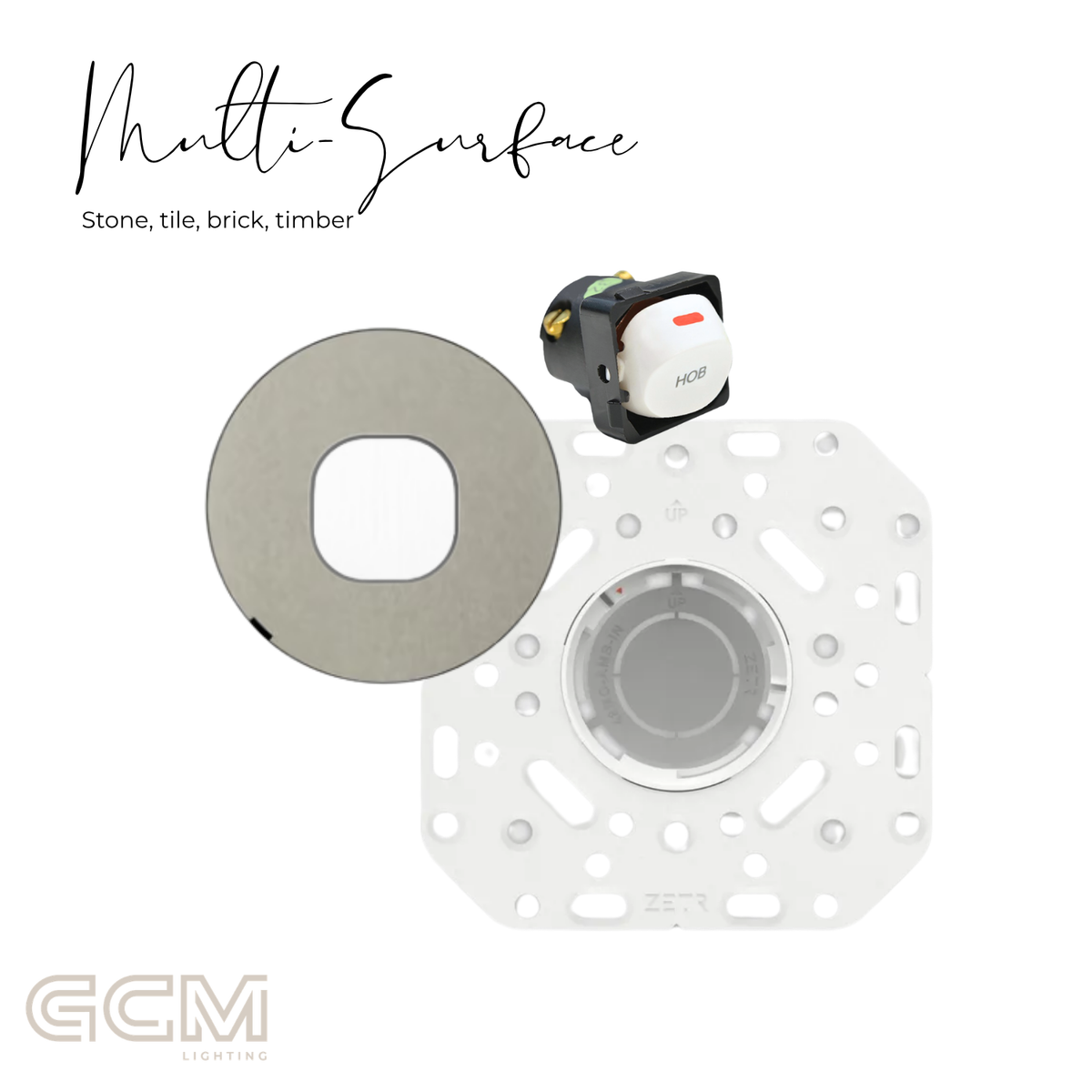 ZETR - 48 / Flush - Nickel & White 1 Gang Isolation Switch