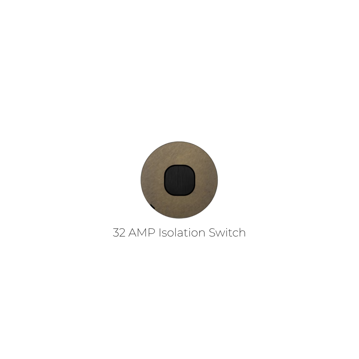 ZETR - 48 / Flush - Aged Brass & Black 1 Gang Isolation Switch