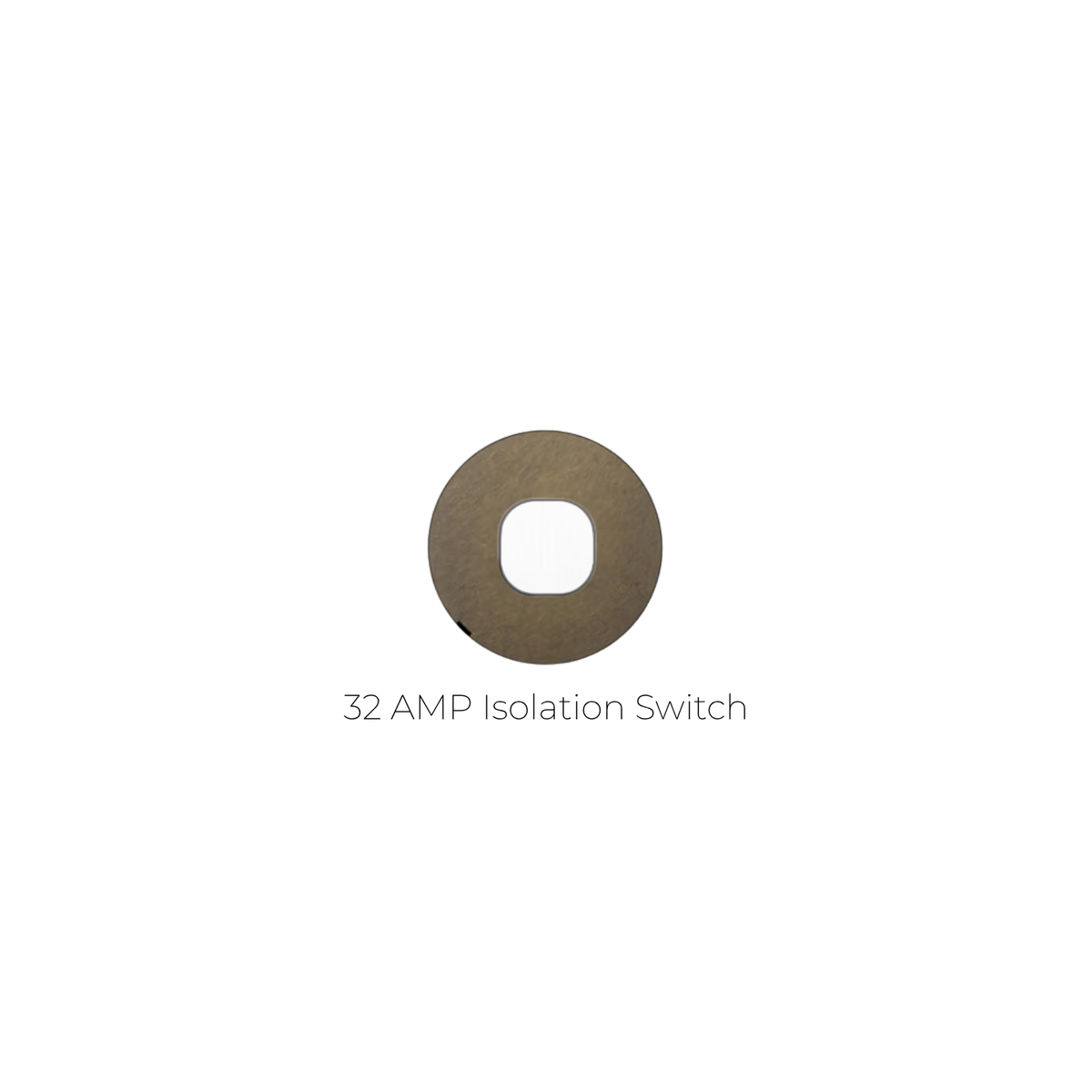 ZETR - 48 / Flush - Aged Brass & White 1 Gang Isolation Switch