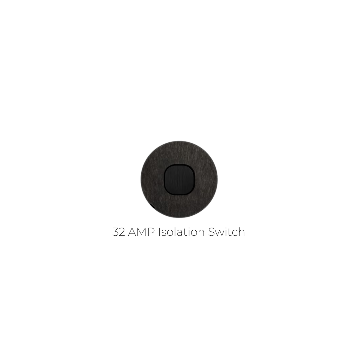 ZETR - 48 / Flush - Black Steel & Black 1 Gang Isolation Switch