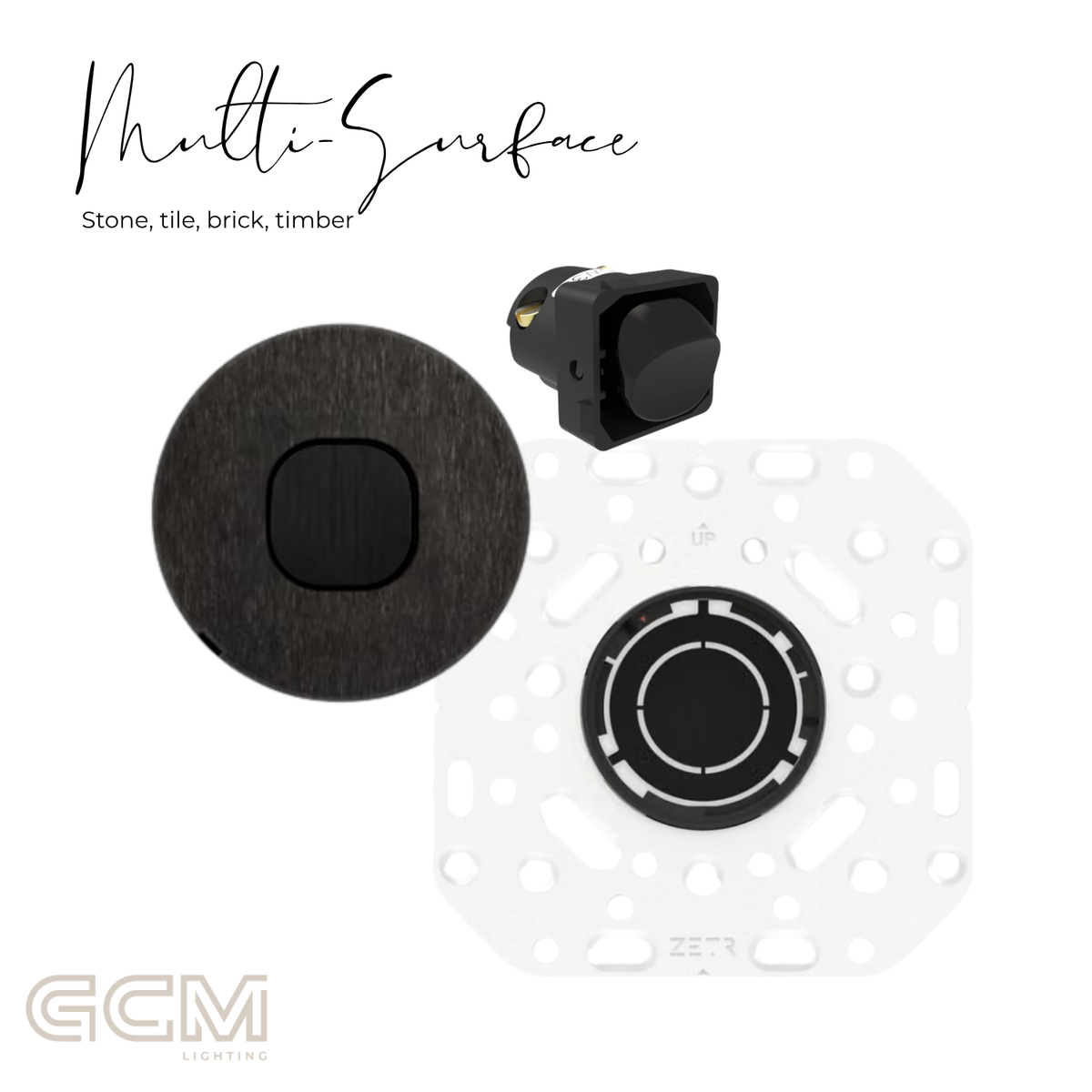 ZETR - 48 / Flush - Black Steel & Black 1 Gang Isolation Switch