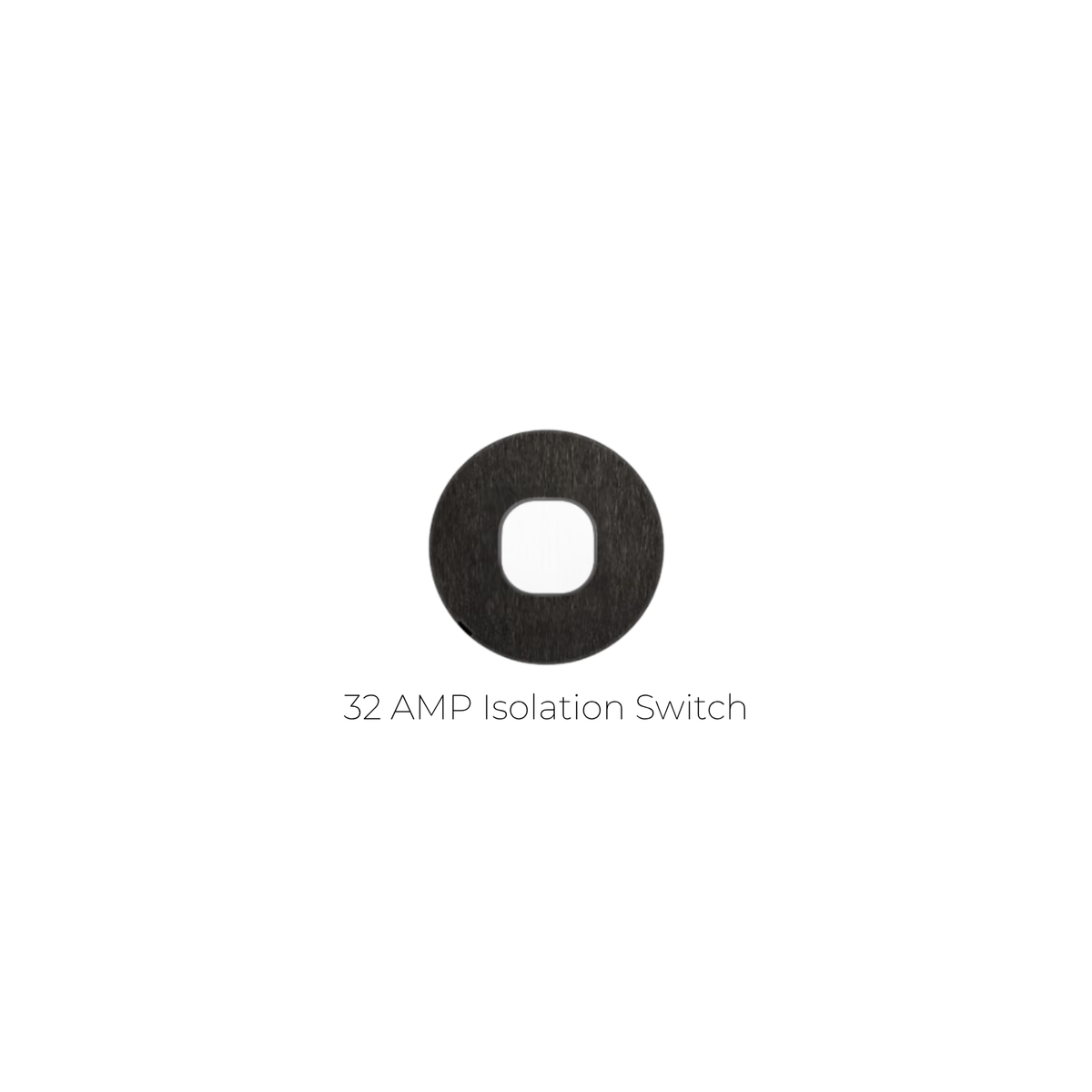 ZETR - 48 / Flush - Black Steel & White 1 Gang Isolation Switch
