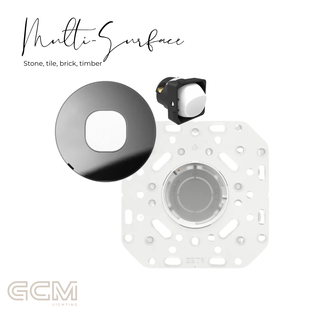 ZETR - 48 / Flush - Mirror Steel & White 1 Gang Isolation Switch
