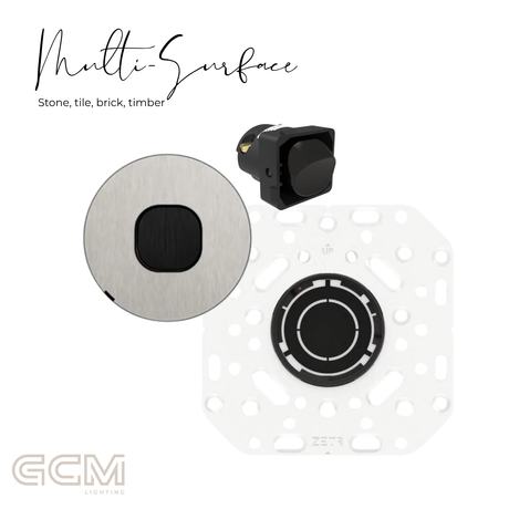 ZETR - 48 / Flush - Steel & Black 1 Gang Isolation Switch