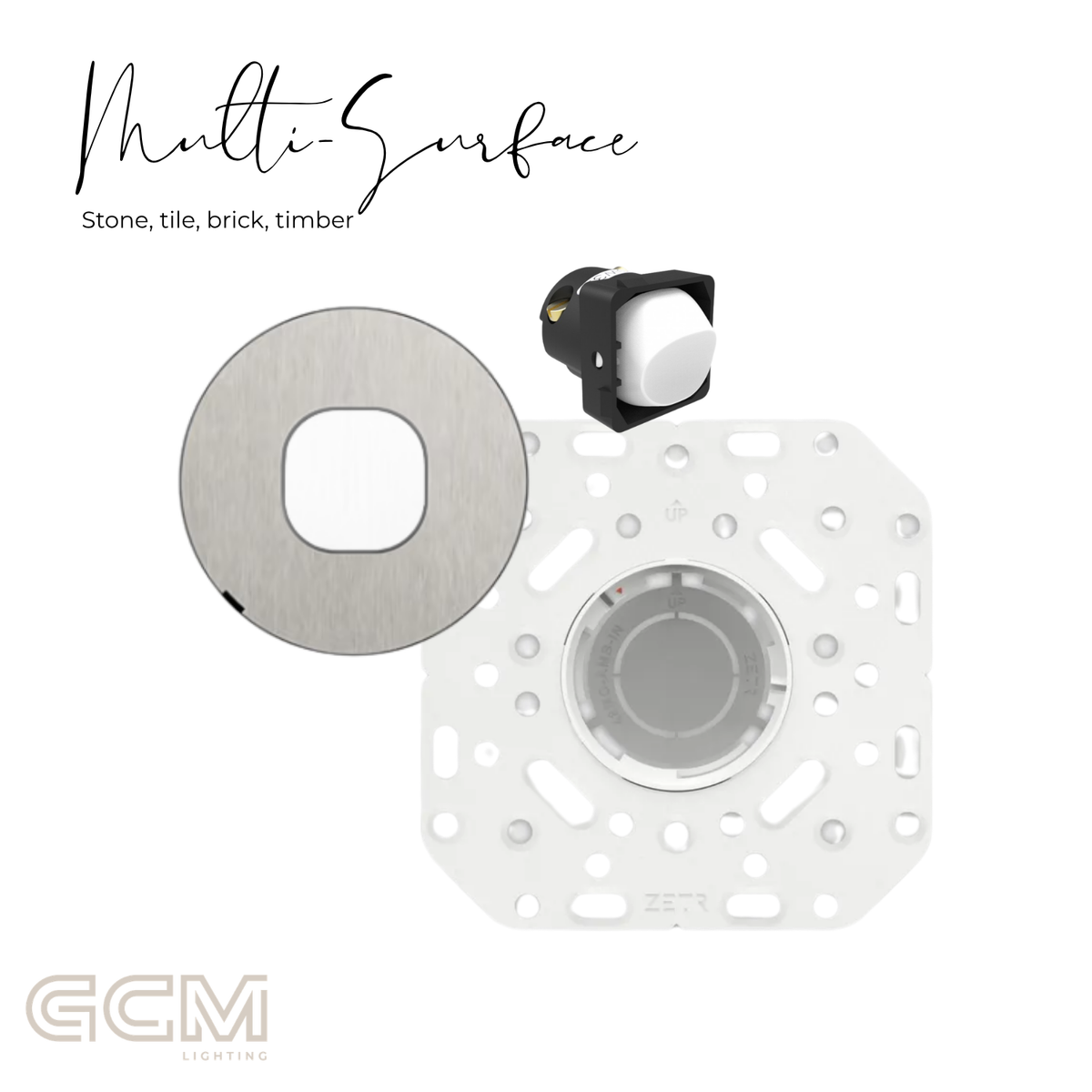 ZETR - 48 / Flush - Steel & White 1 Gang Isolation Switch