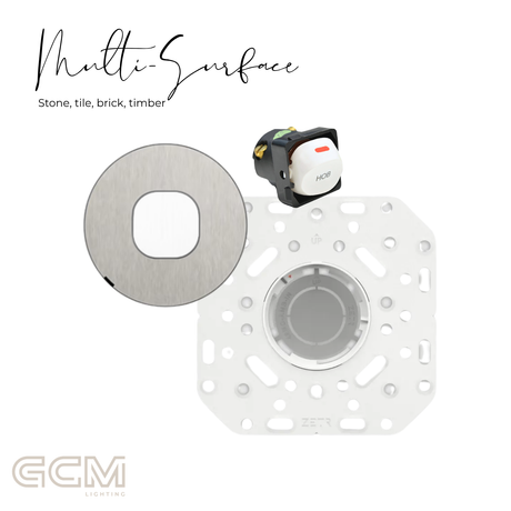 ZETR - 48 / Flush - Steel & White 1 Gang Isolation Switch